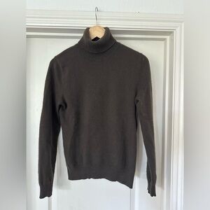 United Colors of Benetton Dark Brown 100% Cashmere Turtleneck Sweater S